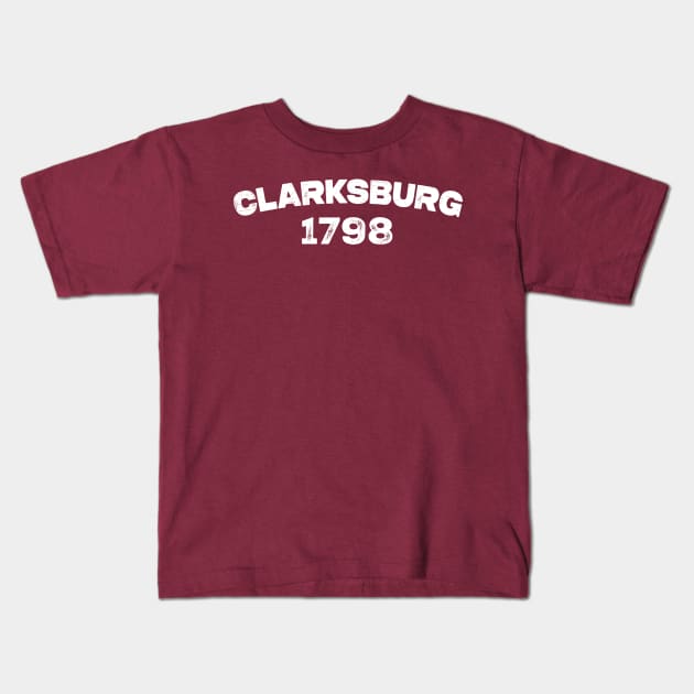 Clarksburg, Massachusetts Kids T-Shirt by Rad Future